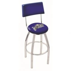 25 Inch Chrome US Naval Academy (NAVY) Swivel Bar Stool W/ Back