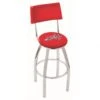 25 Inch Chrome Washington Capitals Swivel Bar Stool W/ Back