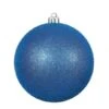 4.75 Inch Blue Glitter Ball Ornament: Set Of 4