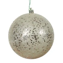 10 Inch Champagne Sequin Ball Ornament