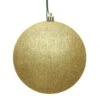 3 Inch Gold Glitter Ball Ornament: Set Of 12