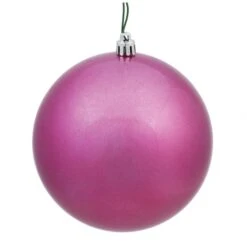 4.75 Inch UV Resistant Mauve Candy Ball Ornament: Set Of 4