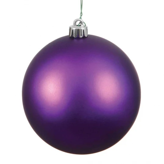 3 Inch UV Resistant Plum Matte Ball Ornament: Set Of 12 1 3 Inch UV Resistant Plum Matte Ball Ornament: Set Of 12