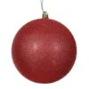 4.75 Inch Red Glitter Ball Ornament: Set Of 4