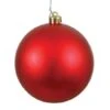 2.4 Inch UV Resistant Red Matte Ball Ornament: Set Of 24