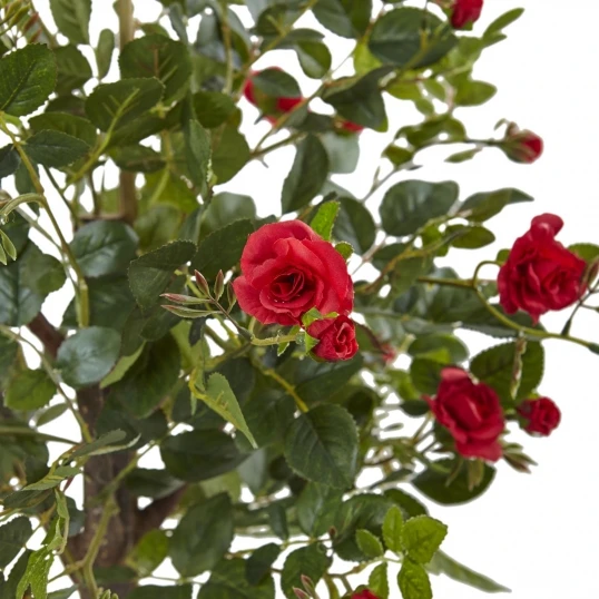 54 Inch Rose Topiary With Farmhouse Planter 2 54 Inch Rose Topiary With Farmhouse Planter - Image 2