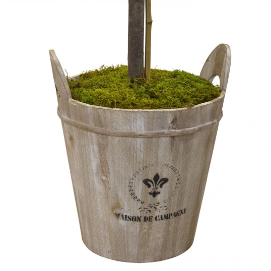 54 Inch Rose Topiary With Farmhouse Planter 3 54 Inch Rose Topiary With Farmhouse Planter - Image 3