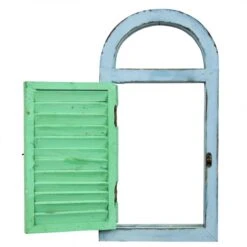 17Hx8.75W Inch Vintage Window Shutter & Mirror -Artificial Plant Store NEA 7024 ALT2 538x538