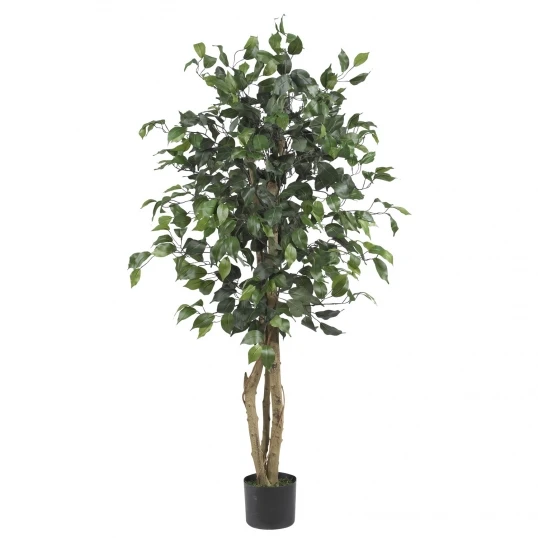 4 Foot Silk Ficus Tree: Potted 1 4 Foot Silk Ficus Tree: Potted