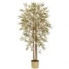 5 Foot Indoor Silk Golden Bamboo Tree With 880 Leaves: Potted
