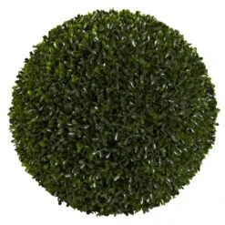 14 Inch Outdoor Lush Faux Boxwood Ball