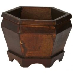 Wooden Hexagon Decorative Planters (Set Of 3: Multiple Sizes) -Artificial Plant Store NEA1474 ZM 3 538x538