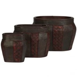 Oval Decorative Planters (Set Of 3: Multiple Sizes)
