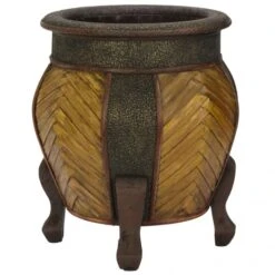 Decorative Rounded Wood Planters (Set Of 2: Multiple Sizes) -Artificial Plant Store NEA1480 ZM 3 538x538