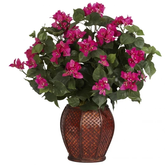 Silk Bougainvillea In Decorative Planter 1 Silk Bougainvillea In Decorative Planter