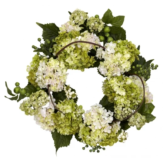 22 Inch Hydrangea Wreath 1 22 Inch Hydrangea Wreath
