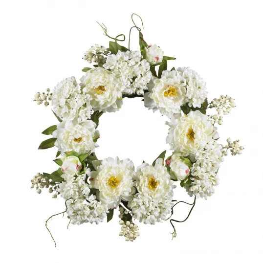 20 Inch Peony Hydrangea Wreath 1 20 Inch Peony Hydrangea Wreath