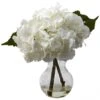 13 Inch Silk Blooming Hydrangea Arrangement In Vase