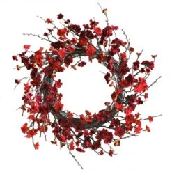 24 Inch Artificial Plum Blossom Wreath