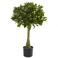 3 Foot Artificial Bay Leaf Topiary Limited UV