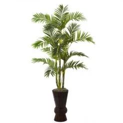 62 Inch Artificial Areca Tree In Decorative Planter