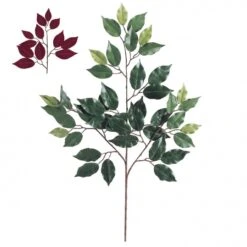 23 Inch Red/Green Ficus Branch (Set Of 12) - OVERSTOCK