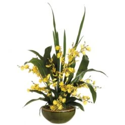 Silk Oncidium Orchid Flower Arrangement