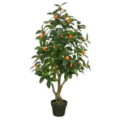 48 Inch Real Touch Orange Tree: Potted