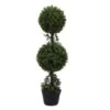3 Foot UV Protected Boxwood Double Ball Topiary: Potted
