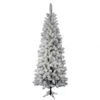 9.5 Foot Flocked Pencil Pacific Pine: Unlit