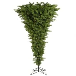 5.5 Foot Green Upside Down Christmas Tree: Clear LEDs