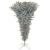 5.5 Foot Silver Upside Down Christmas Tree: Clear LEDs