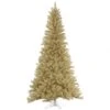9 Foot White-Gold Tinsel Christmas Tree: Unlit