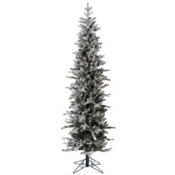 7 Foot PE/PVC Frosted Glitter Tannenbaum Pine: Clear Lights
