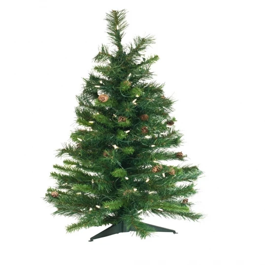3 Foot Cheyenne Pine Christmas Tree: Clear LEDs 1 3 Foot Cheyenne Pine Christmas Tree: Clear LEDs