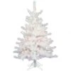 3 Foot Crystal White Mini Christmas Tree: Multi-Colored LEDs