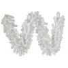 9 Foot Crystal White Spruce Garland: Multi-Colored LEDs