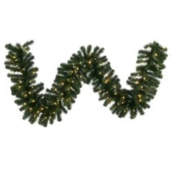 9 Foot Douglas Fir Garland: Clear LEDs