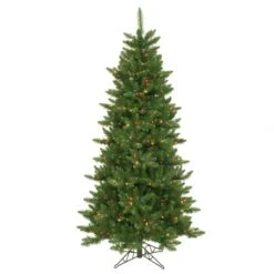 8.5 Foot Camdon Fir Slim Tree: Multi-Colored LEDs