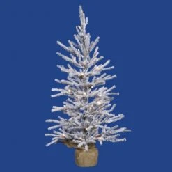 48 Inch Flocked Angel Pine Tree: Unlit