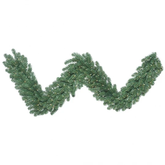9 Foot X 18 Inch Oregon Fir Garland: Clear Lights 1 9 Foot X 18 Inch Oregon Fir Garland: Clear Lights