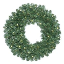 24 Inch Oregon Fir Wreath: Clear LEDs