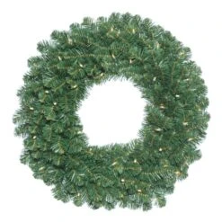 36 Inch Oregon Fir Wreath: Clear Lights