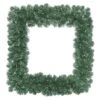 24 Inch Oregon Fir Square Wreath: Clear Lights