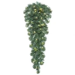 36 Inch Oregon Fir Teardrop: Clear LED Lights