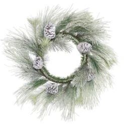 22 Inch Frosted Norway Pine Wreath