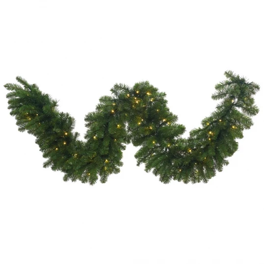 9 Foot X 24 Inch Grand Teton Garland: Clear LEDs 1 9 Foot X 24 Inch Grand Teton Garland: Clear LEDs