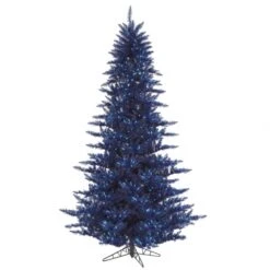 5.5 Foot Navy Blue Fir Tree: Blue Lights
