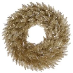 24 Inch Champagne Fir Wreath: Unlit