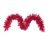 9 Foot X 14 Inch Unlit Flocked Red Fir Garland: Unlit